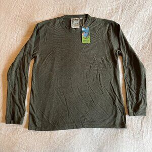 *NWT* Jungmaven Men's "Tatoosh" Hemp/Wool Long Sleeve Tee Large Olive Green
